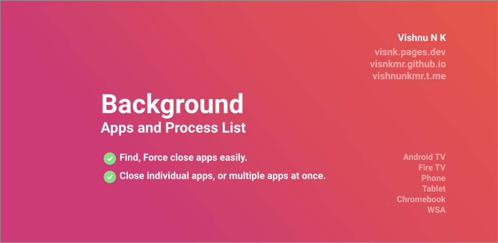 Background Background Apps & Process List 